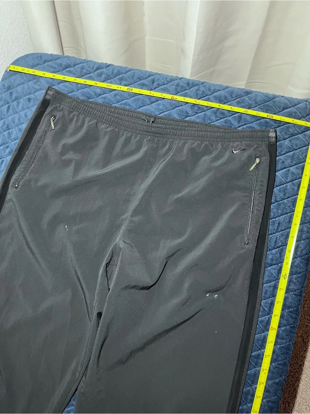Nike Men's Black Jogger Track Pants with Side Stripe